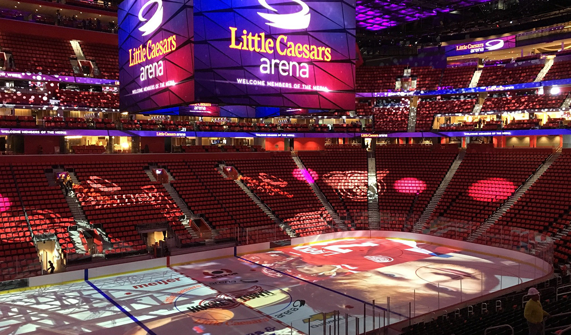 Little Caesars Arena and Elation Custom Light Ceiling in a Class by Itself